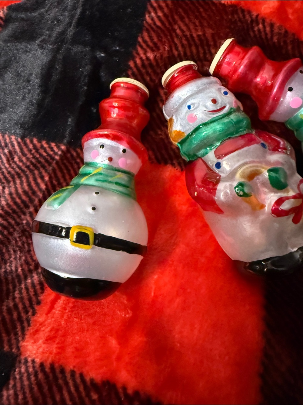 Vintage Tree Light Covers Holiday  Christmas Glass Ornaments 3 collectibles - Picture 3 of 6